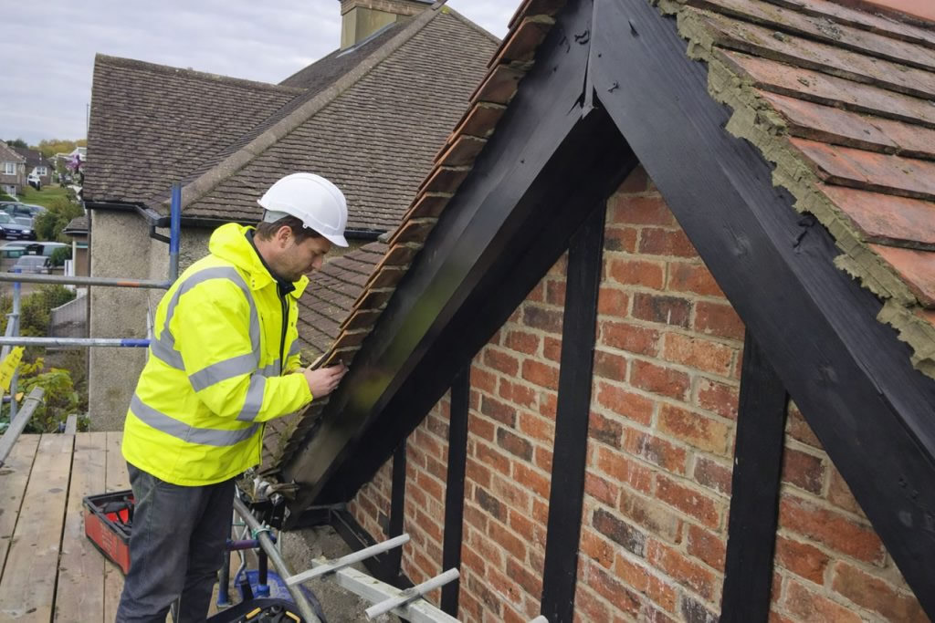 Roof repair work