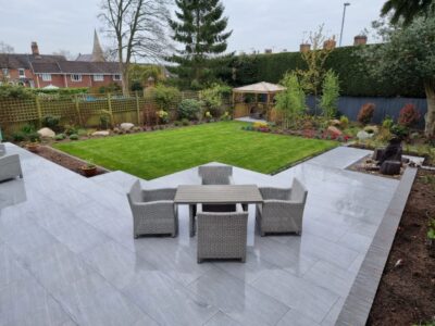 Garden patio installation in Coventry